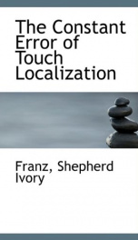 the constant error of touch localization_cover