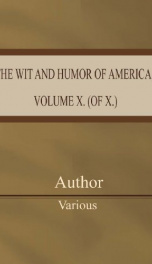 The Wit and Humor of America, Volume X (of X)_cover