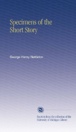 specimens of the short story_cover
