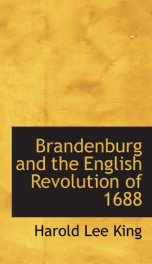 brandenburg and the english revolution of 1688_cover