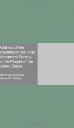 address of the washington national monument society to the people of the united_cover