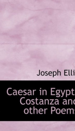 caesar in egypt costanza and other poems_cover