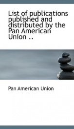 list of publications published and distributed by the pan american union_cover