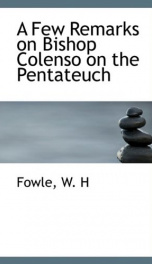 a few remarks on bishop colenso on the pentateuch_cover