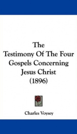 the testimony of the four gospels concerning jesus christ_cover