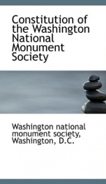 constitution of the washington national monument society_cover