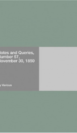 Notes and Queries, Number 57, November 30, 1850_cover