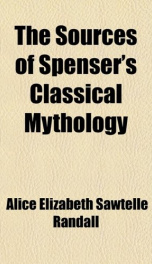 the sources of spensers classical mythology_cover