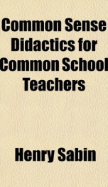 common sense didactics for common school teachers_cover