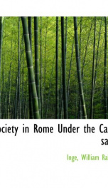 society in rome under the caesars_cover