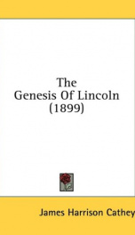 the genesis of lincoln_cover