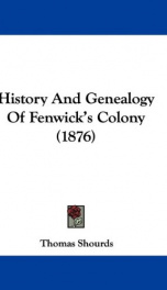 history and genealogy of fenwicks colony_cover