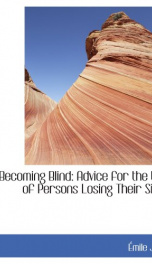 on becoming blind advice for the use of persons losing their sight_cover