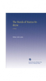 The Morals of Marcus Ordeyne : a Novel_cover