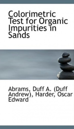 colorimetric test for organic impurities in sands_cover