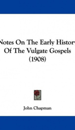 notes on the early history of the vulgate gospels_cover