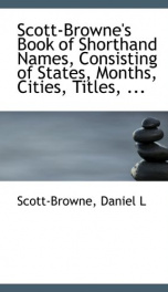 scott brownes book of shorthand names consisting of states months cities ti_cover