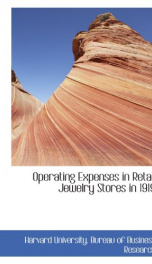 operating expenses in retail jewelry stores in 1919_cover