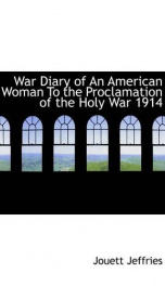 war diary of an american woman to the proclamation of the holy war 1914_cover