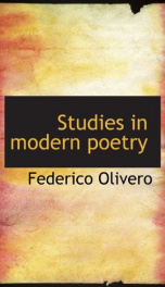 studies in modern poetry_cover