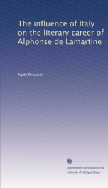 the influence of italy on the literary career of alphonse de lamartine_cover