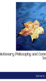 evolutionary philosophy and common sense_cover
