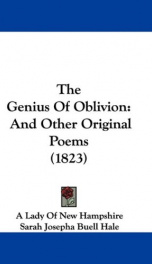 the genius of oblivion and other original poems_cover