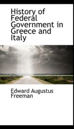history of federal government in greece and italy_cover