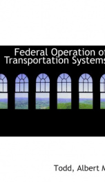 federal operation of transportation systems_cover