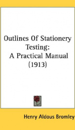 outlines of stationery testing a practical manual_cover