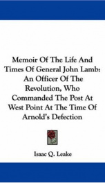 memoir of the life and times of general john lamb an officer of the revolution_cover