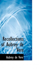 recollections of aubrey de vere_cover