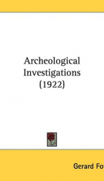 Archeological Investigations_cover