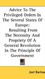 advice to the privileged orders in the several states of europe resulting from_cover