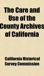 the care and use of the county archives of california_cover