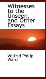 witnesses to the unseen and other essays_cover