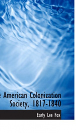 the american colonization society 1817 1840_cover