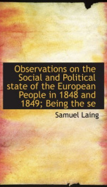 observations on the social and political state of the european people in 1848 an_cover