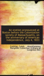 an oration pronounced at boston before the colonization society of massachusetts_cover