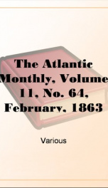 The Atlantic Monthly, Volume 11, No. 64, February, 1863_cover