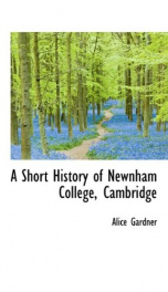 a short history of newnham college cambridge_cover