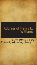 address of henry l williams_cover