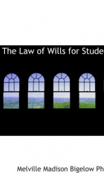 the law of wills for students_cover