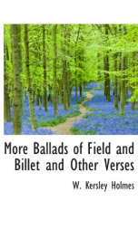 more ballads of field and billet and other verses_cover