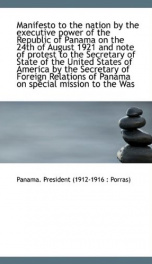 manifesto to the nation by the executive power of the republic of panama on the_cover