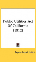 public utilities act of california_cover