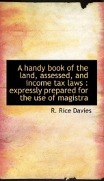 a handy book of the land assessed and income tax laws expressly prepared for_cover