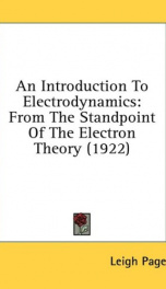 an introduction to electrodynamics from the standpoint of the electron theory_cover