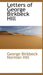 letters of george birkbeck hill_cover