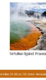 tertullian against praxeas_cover
